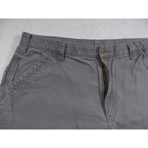 Carhartt Shorts Mens Size 40 Gray Fatigue Cotton Canvas Work Utility Pockets - Picture 2 of 14
